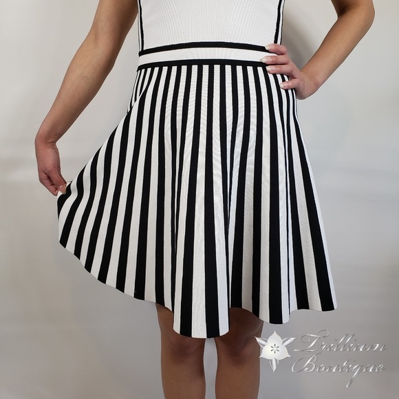 Guess Women's Sweater Fit n' Flare Striped Dress S - Picture 5 of 7